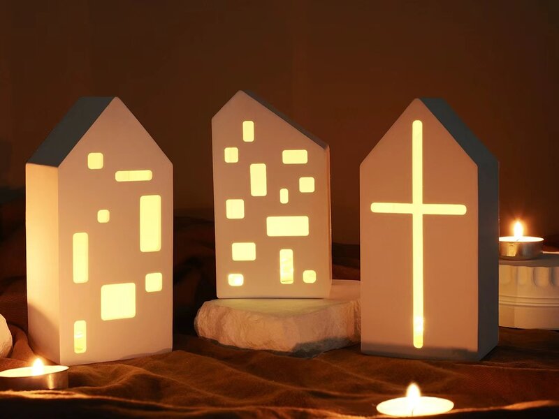 Świecznik w domu kościelnym ozdoby silikonowa forma DIY cementowa glina gipsowa wylewanie żywicy epoksydowej formy do domu ozdoby do dekoracji