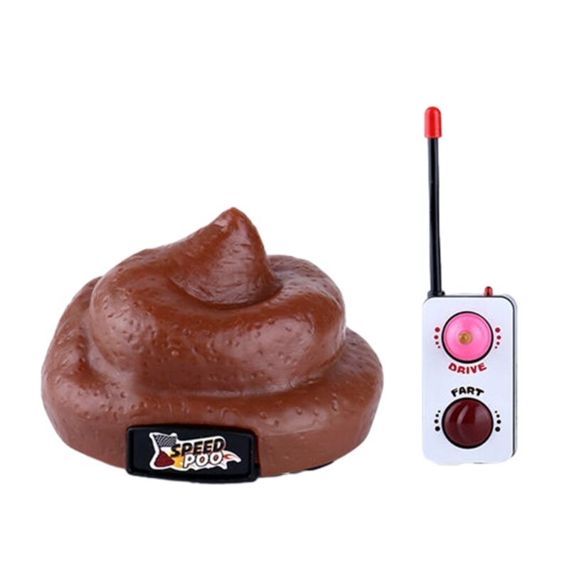 Remote Control Speed Poo Decompression Poop Toy Stool Funny Toy Remote Control Car Trick Toy Kids Joke Prank