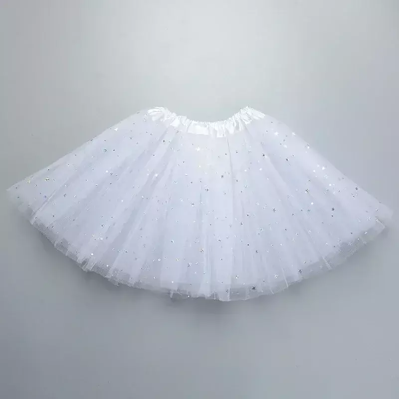Женская Тюлевая короткая юбка-пачка со звездами, Детская нарядная балетная одежда, женский костюм, бальное платье, мини-юбка