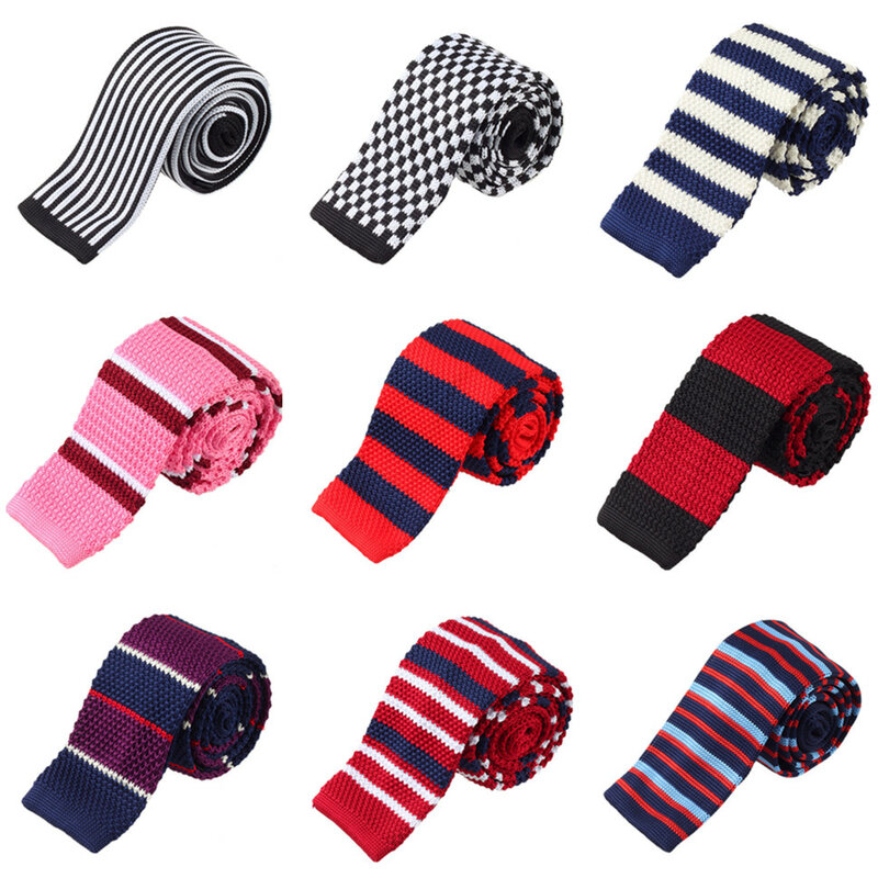 Novelty Mens Tie Fashion Accessories Cotton Knitted 5cm(2in) Slim Necktie for Men Women галстук Gravata Corbata Cravate Homme