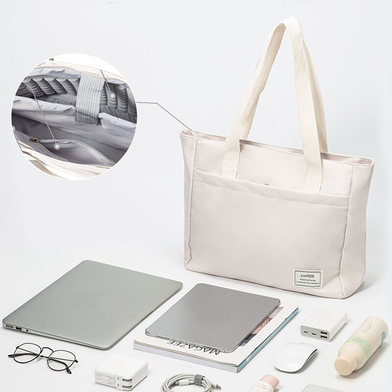 Противоударная холщовая женская сумка-тоут для ноутбука 14 дюймов для Macbook Air Pro Huawei Dell ASUS Acer XiaoMi HP, сумка для ноутбука, портфель