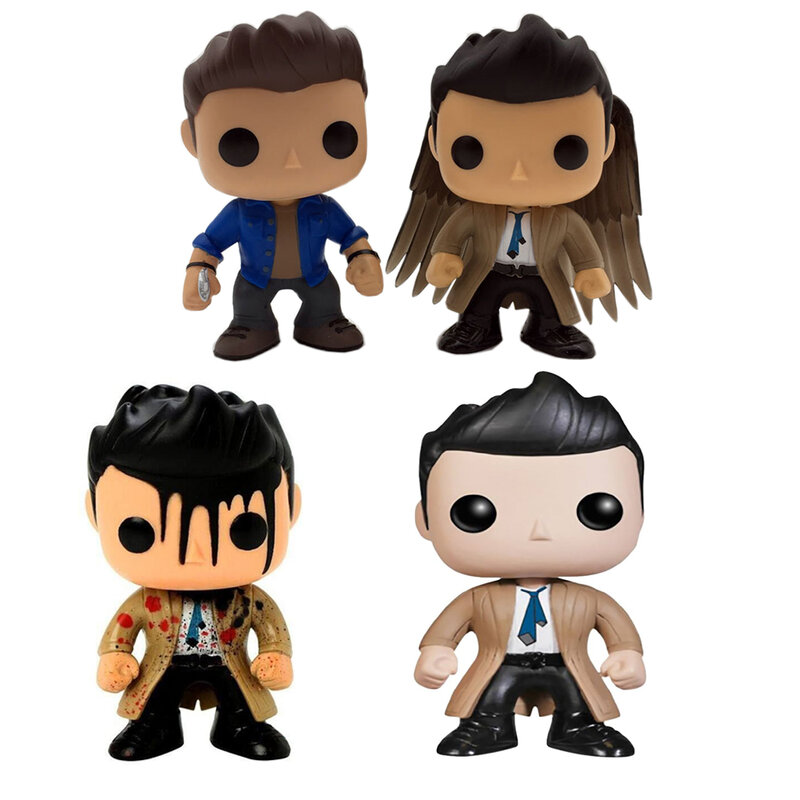 Figura DE ACCIÓN DE Castiel & Dean, personaje Supernatural SPN, juguetes de 10cm