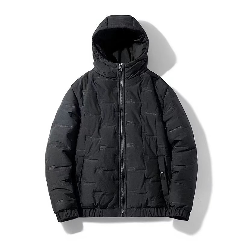 メンズ新フード付きパーカージャケット秋冬ジャケット若者の男性ファッションフード付きの厚いカジュアルパンコート