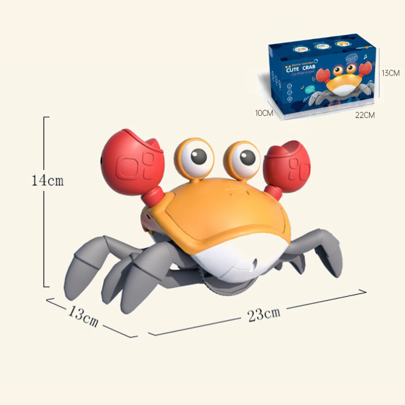 Eletric Escape Crab Toys with Music Light Automatically Avoid Obstacles Crawling Crabs for Parent-child Interactive Toys