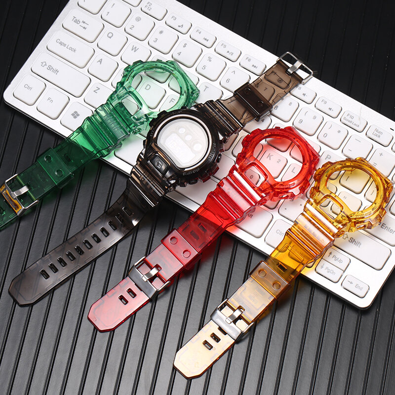 Rubber Strap Case for Casio GD-X6900 GB-X6900 GDX6900 Watch Band Case TPU Dedicated Interface Resin Men Sport Watch Accessories