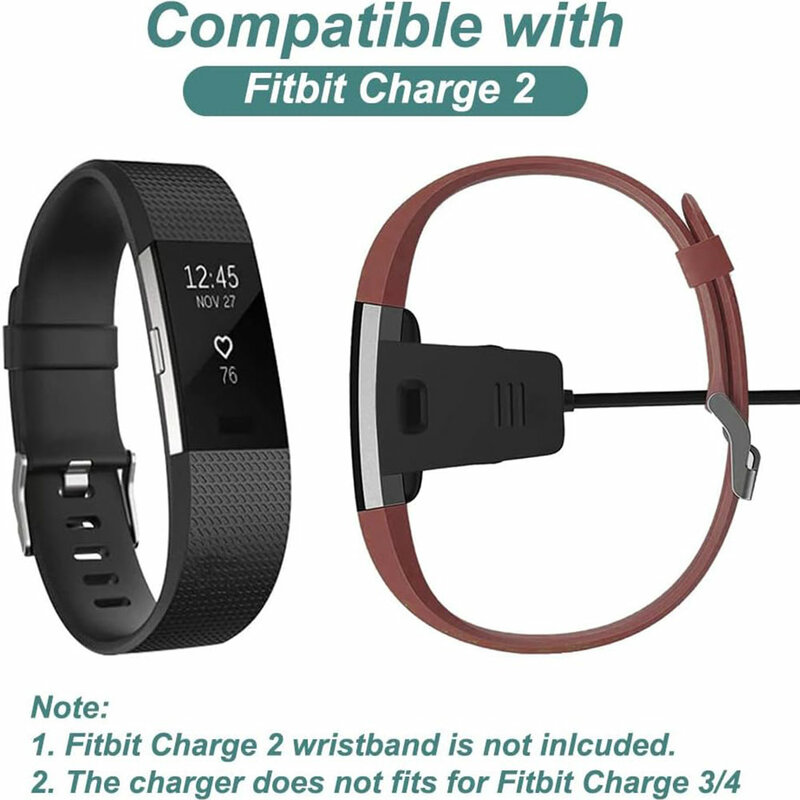 Vervangbare Usb-Oplader Voor Fitbit Charge 2 Smartwatch Armband Opladen Usb-Kabel Voor Fitbit Charge2 Polsband Dock Adapter