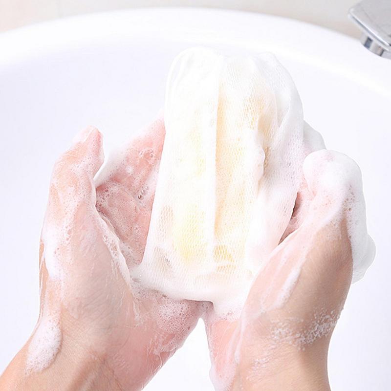 Sacchetto di sapone sacchetto con coulisse sapone rete schiumogena sapone rete schiumogena sacchetto esfoliante lavaggio viso latte rete schiumogena per la cura della pelle