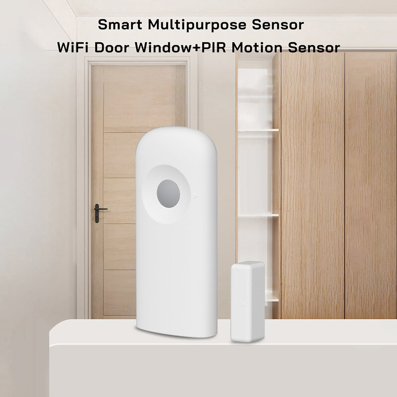 Tuya Smart WIFI Sensore Multifunzionale PIR Sensore di Movimento Umano Rilevatore Interruttore Finestra Porta 2 in 1 Smart Home Security Smart Life