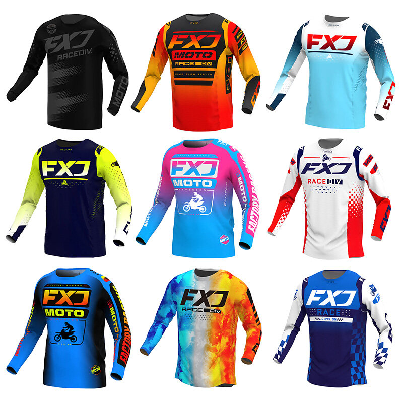 قميص دراجة نارية للطرق الوعرة للرجال والنساء ، قميص رياضي موتوكروس ، سباق منحدر ، MX ، MTB ، BMX ، ATV ، DH ، وردي ، أبيض ، أسود ، أخضر ، xxxl