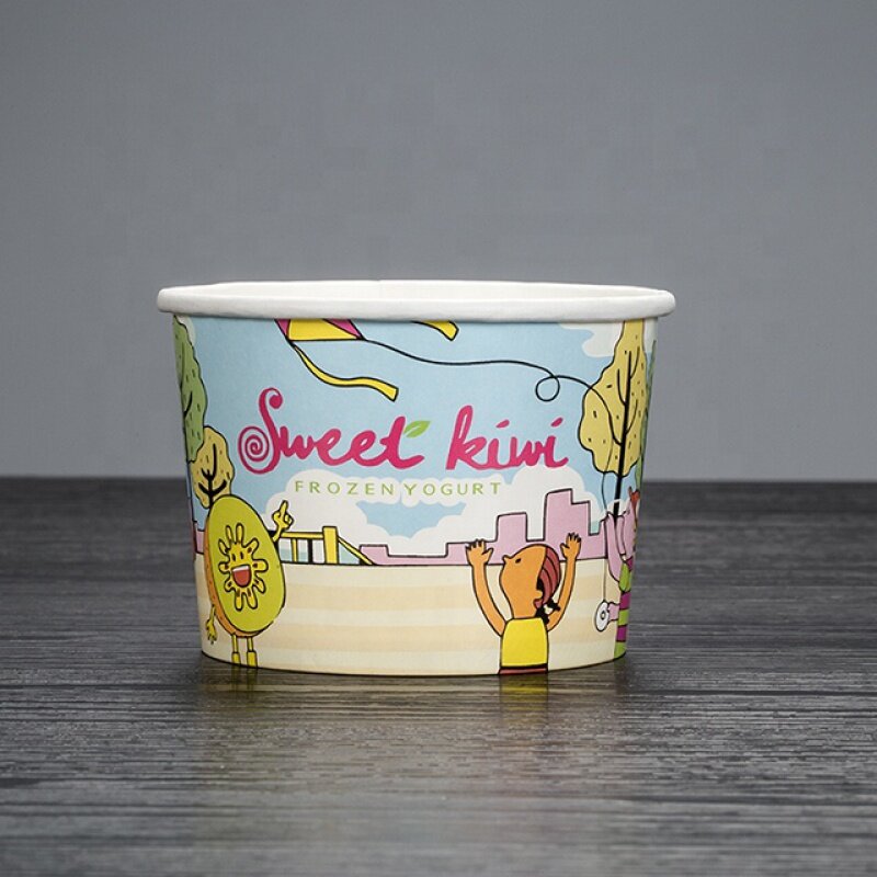 Prodotto personalizzato lokyo di alta qualità usa e getta gelato tazza di carta vasca bevanda dessert negozio ciotola di carta ghiaccio