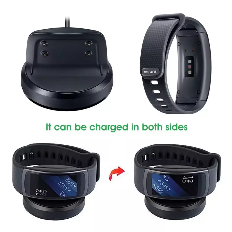 Kabel do ładowania USB do Samsung Gear Fit2 Pro SM-R365/biegów Fit2 SM-R360 ładowarka zastępcza smartwatch do przekładni dopasowana 2