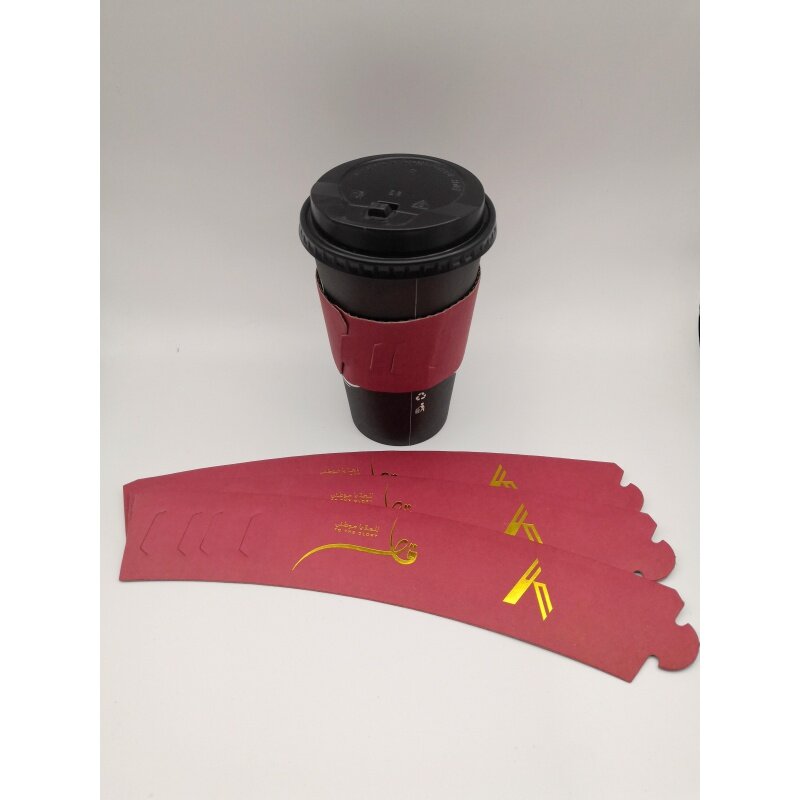 Produk kustom promosi lengan cangkir kopi cetakan isolasi panas cangkir kertas desain kustom
