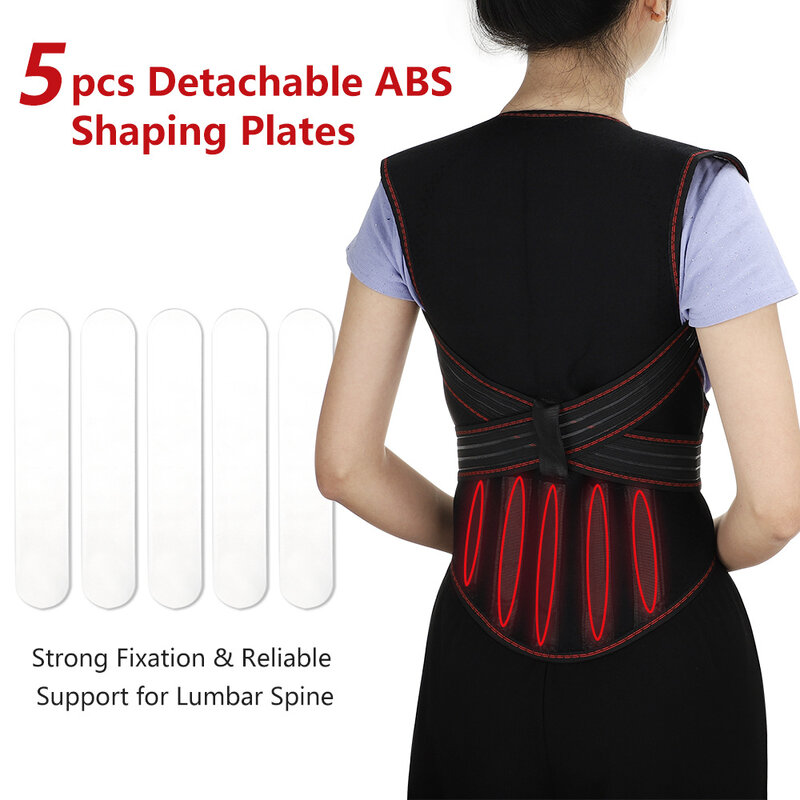 Self Heating Magnetic Back Support Magnets Heating Therapy Vest Waist Brace Posture Corrector Spine Back Shoulder Lumbar Posture