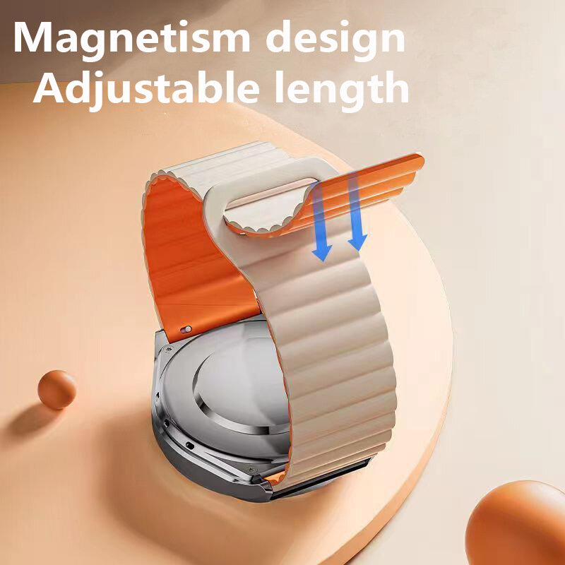 Pulsera de bucle magnético para Samsung Watch 6/5/4 44/40mm, banda de reloj 6 Classic de 43/47mm, 5 Pro de 45mm, pulsera de silicona de 22/20mm
