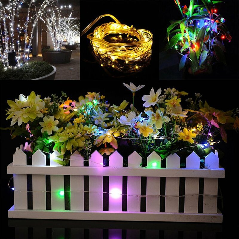 New LED Starry Wire String Lights Fairy Micro LEDs Copper Wire Battery Outdoor Decoration Warm Lamp Holiday Party Wedding Light