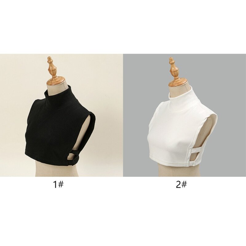 Comfortable Elastic Modal Detachable Collar Fashion Women External Decoration Solid Color Turtleneck Fake Collar