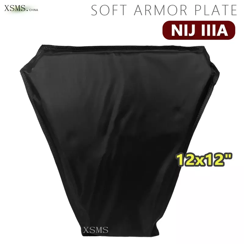 NIJ IIIA Butt/Abdomen Plate NIJ IIIA 3A Lightweight Soft Armor Panel Bulletproof Ballistic Plate For Army Combat Police 12x12