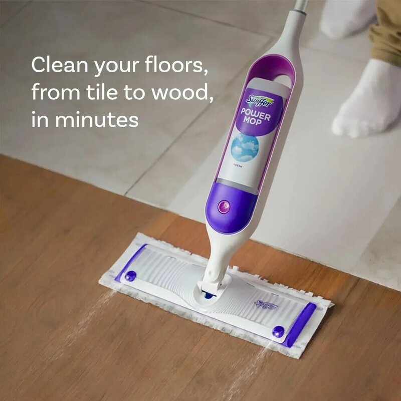 Swiffer PowerMop Multi-Surface Mop Kit for Floor Cleaning, Fresh Scent
