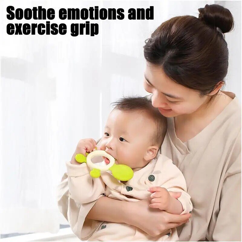 Baby Teething Toys Essentialls For Sucking Needs Silicone Teether For Baby Ring Shaped Chewable Teething Toys Birthday Gifts
