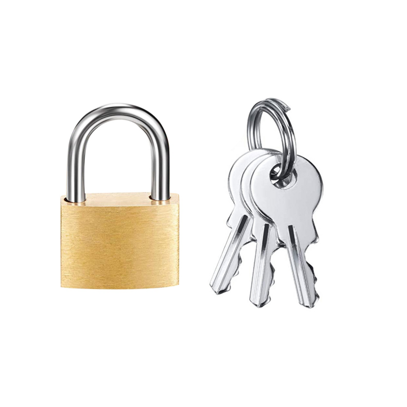 12 Pak Gembok Mini gembok kecil kunci kuningan padat dengan 3 kunci untuk kunci bagasi, ransel, kunci loker Gym, kunci koper