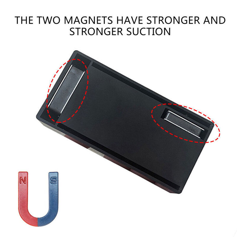 Boîte à clés magnétique noire créative, pour prévenir les pertes, cache secret, boîte de rangement portable pour clés de voiture