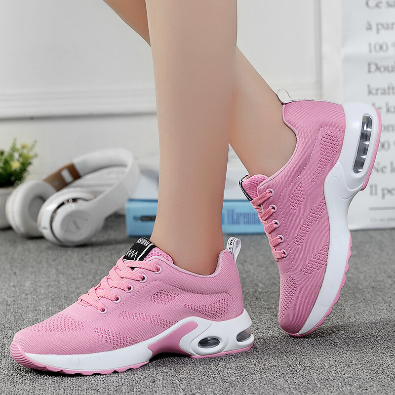 Zapatillas deportivas ligeras para Mujer, Zapatos transpirables con cojín de aire, informales, para caminar, Tenis femeninos