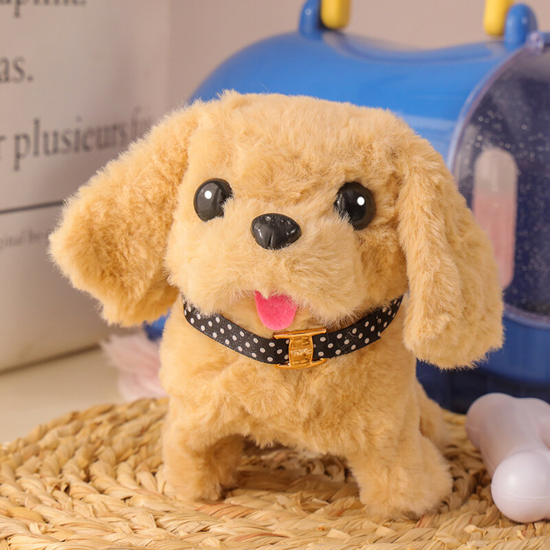 Children Pretend Play Pet Care Set Simulation Electric Plush Stuffed Dog Cat Rabbit Toy Walking Barking Education Toys for Girls