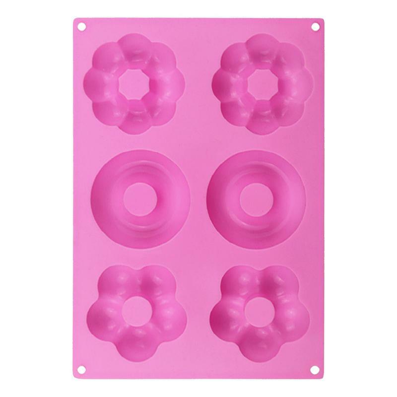 Donut Silicone Baking Mold Non Stick Baking Pastry Chocolate Cake Heat Resistant Doughnut Molds Tray Baking Set Donuts Maker