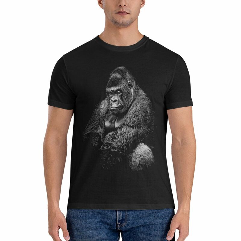 Gorila clássico t-shirt homens roupas bonitos tops roupas masculinas mens gráfico t-shirts