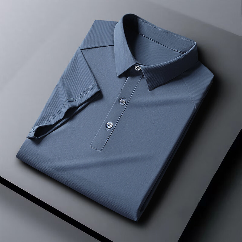 Homens manga curta camisas polo de negócios, absorção de umidade, secagem rápida, sólida, alta qualidade, golfe, plus size, 7XL, 8XL, 9XL