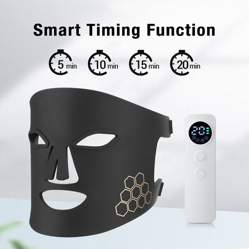 Masker kecantikan foton LED 72, instrumen USB elektronik peremajaan cahaya garis halus mencerahkan warna kulit perbaikan kulit