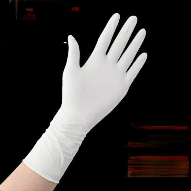 Guantes de silicona desechables de grado A, guantes sin látex de 12 pulgadas, alargados y gruesos, protección impermeable para alimentos y lavavajillas