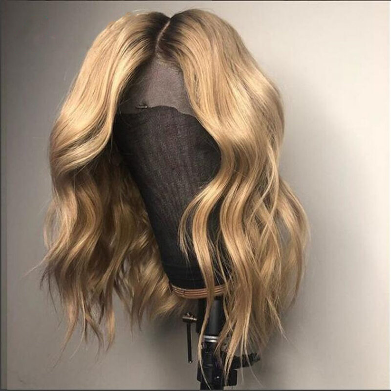 30 inch Ombre Blonde Body Wave 23A Grade 100% Human Hair European Jewish 13x4 Lace Front Wig For Women Soft Preplucked Deep Part