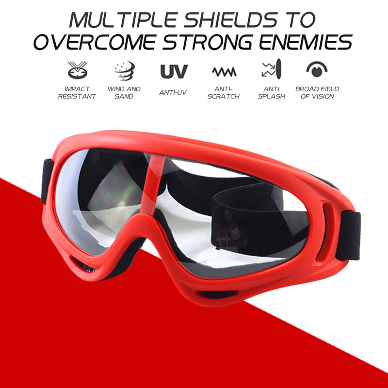 Gogle na motocykl antyrefleksyjne okulary przeciwsłoneczne na rower Motocross na narty sportowe gogle chroniące przed wiatrem i kurzem akcesoria ochronne UV