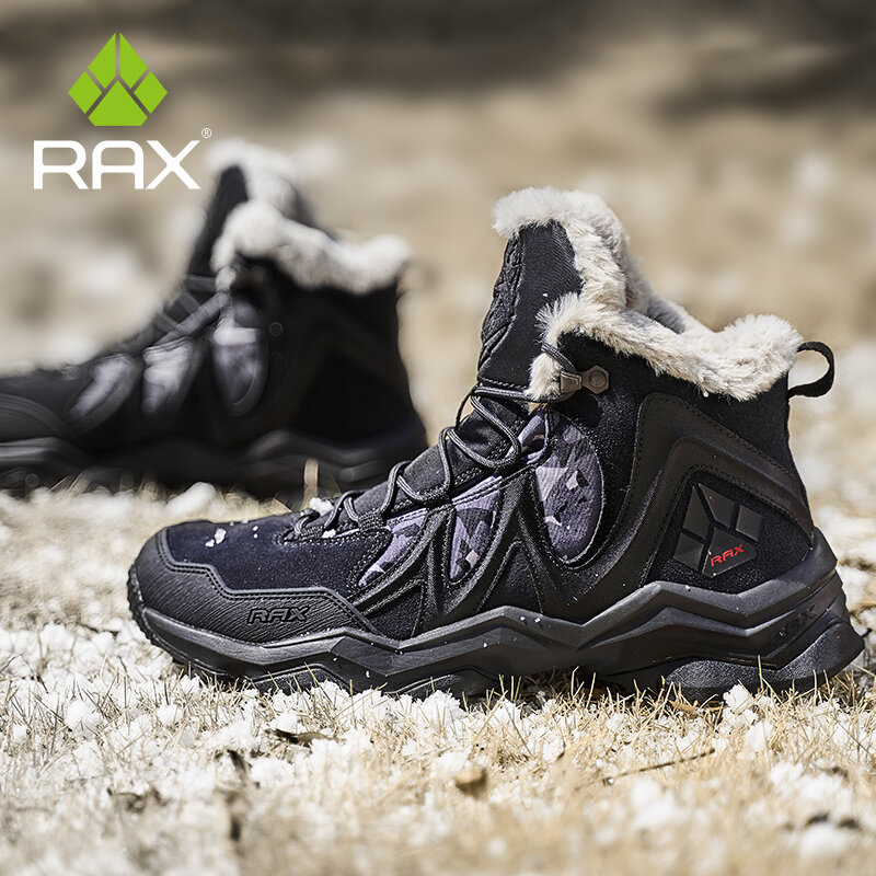 RAX-Sapatos impermeáveis para homens, tênis ao ar livre, botas de neve, tênis de corrida, turismo ao ar livre, inverno