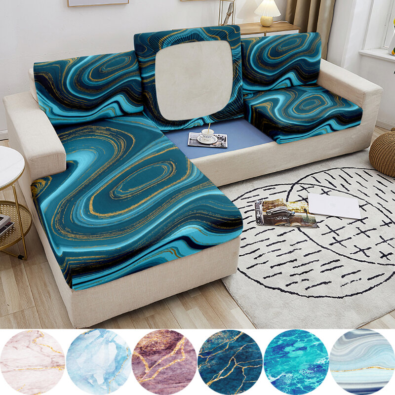 Elastyczna pokrywa siedziska sofy akwarela Stretch Seat obicia na poduszki kanapa narzuty do dekoracji salonu