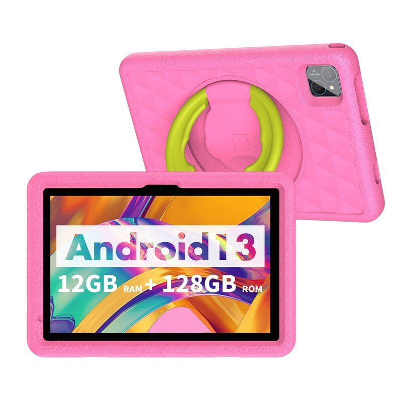 Tablet da 10.1 pollici per bambini, Android 13, Octa-Core, 4G LTE Dual SIM, controllo genitori, 12GB di RAM (espansione 6 + 6)/128 GB di archiviazione