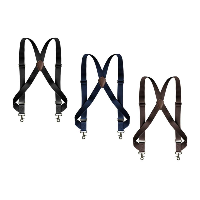 Mens Suspender with Swivel Hooks Elastic Straps Trucker Suspenders 1.4" Wide