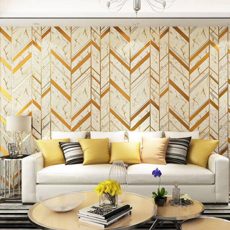 Imitation Deer Skin Velvet Geometric Stripe Wallpapers 3D Nordic Minimalist Bedroom Living Room Home Decoration Wallpaper