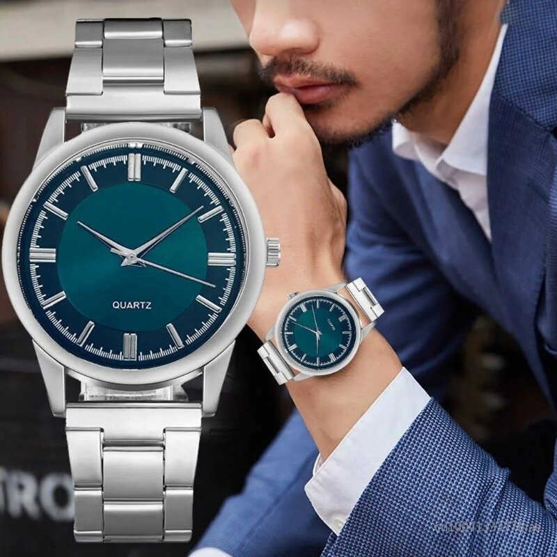 Montre à quartz décontractée en acier inoxydable pour homme, montre-bracelet, horloge masculine, marque de luxe, célèbre, 2024