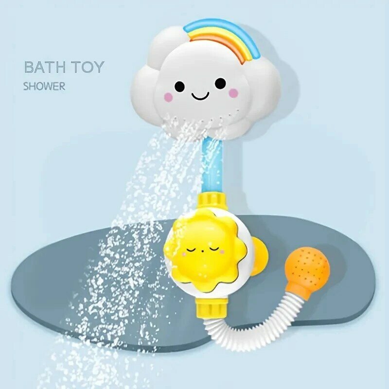 어린이용 어라운드 구름 샤워 아기 욕실 장난감, 귀여운 동물 돌고래 개구리 수영 목욕 장난감
