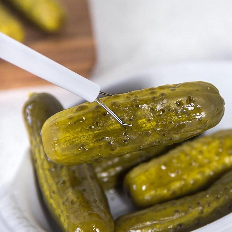Pickle Picker wielofunkcyjne pikle widelec do chwytania żywności narzędzia do marynowania szczypce do pieprzu oliwkowego czyste i łatwe w użyciu klipsy kuchenne