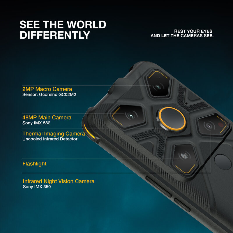 AGM GLORY G1S Rugged Thermal Imaging 5G 8+128G Android 11 5500MAH IP68/69K Rugged Smartphone