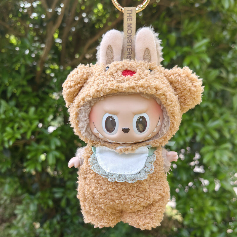 17cm carino Mini peluche vestiti delle bambole accessori per la corea Kpop Exo Labubu Idol bambole elefante tuta abbigliamento regalo fai da te