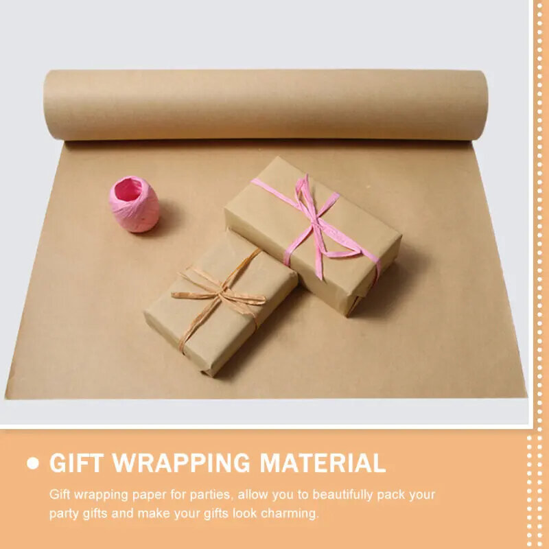 11.8inch x 9.8/16.4/32.8ft of Kraft Paper Roll for Gift Wrapping Moving Packing Brown Paper Roll for Painting