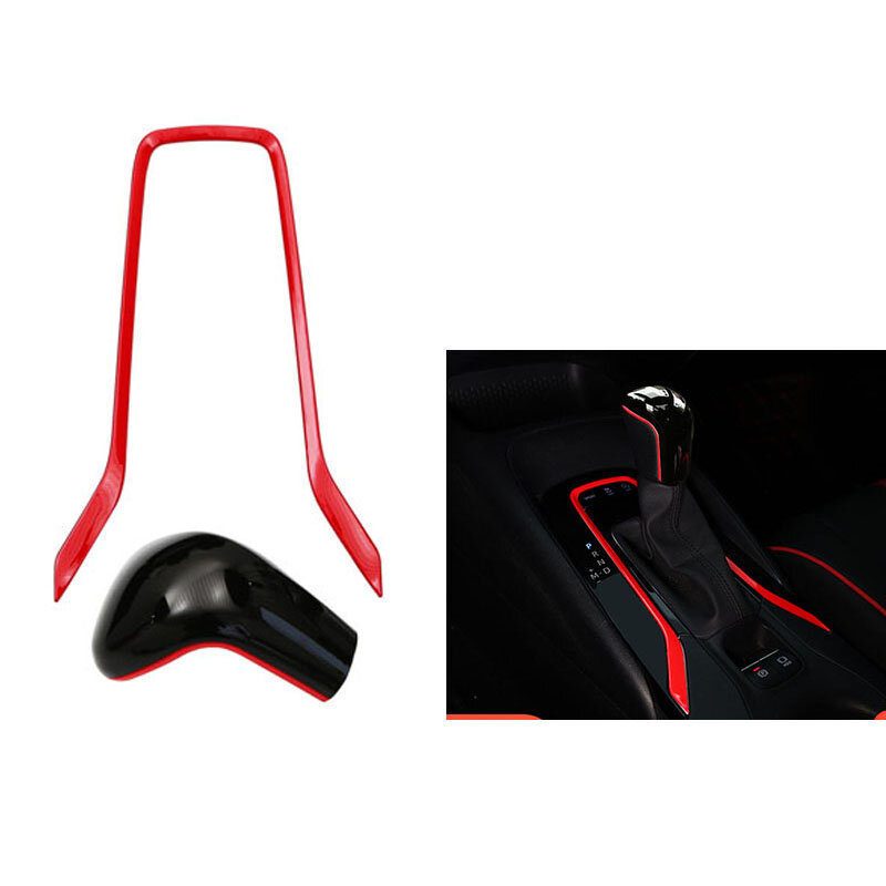 กล่องเกียร์ ABS ฝาครอบเกียร์ Gear HEAD ติดด้วยเลื่อมสำหรับรถโตโยต้าโคโรล่า2019 2020