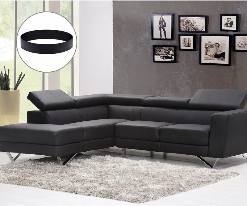 Conectores de sofá pequeños, correas de sofá, banda de goma para sofá deslizante, negro