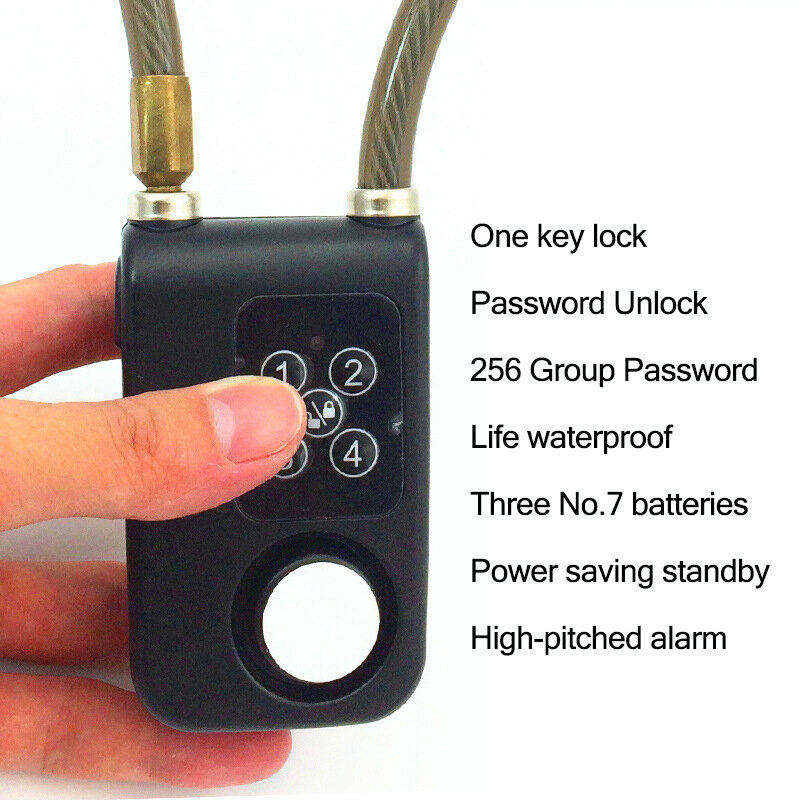 Password elettronica serratura di allarme porte e finestre di casa bici elettrica allarme antifurto da montagna sicurezza impermeabile esterna