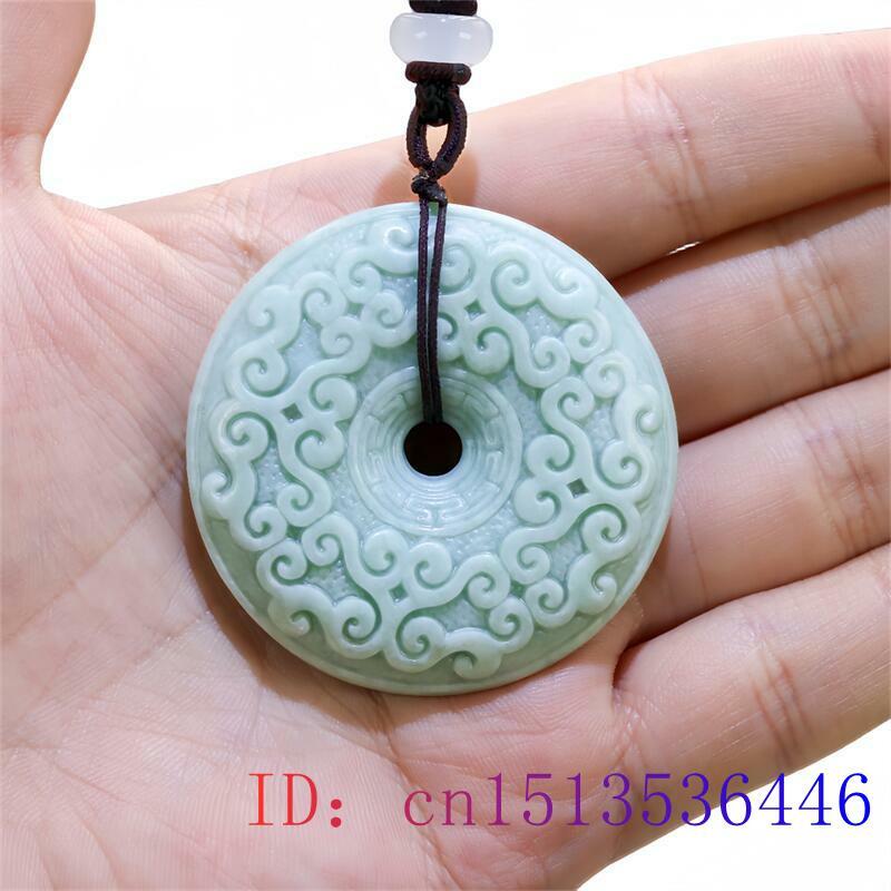 Collar con colgante de flor de Jade Real Natural, accesorios de piedra, regalo de moda para mujeres y hombres, joyería tallada de diseñador chino