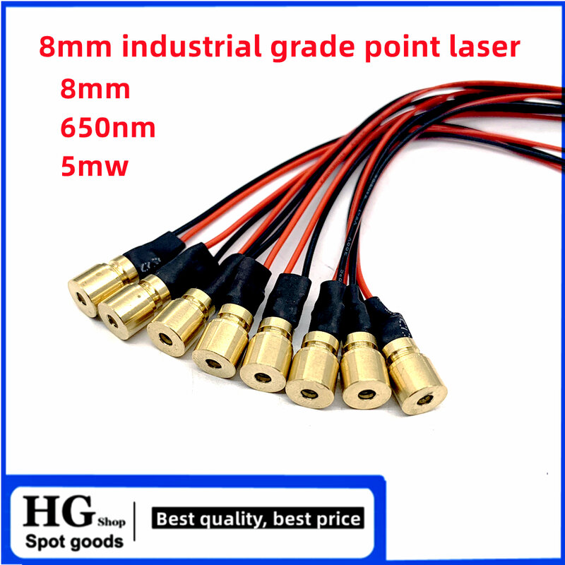 5-10 Stks/partij 8Mm Industriële Puntlaser Brandpuntsafstand Verstelbare Rode Lasermodule 650nm 5Mw Laserkop 8Mm * 18Mm Beste Kwaliteit